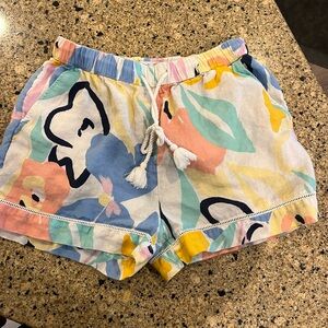 Rachel Zoe Blue and Yellow High Waist Shorts